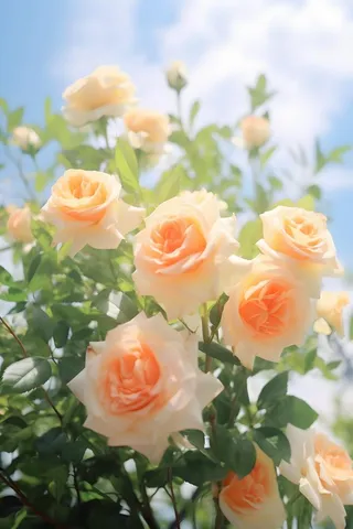 花园玫瑰清新阳光