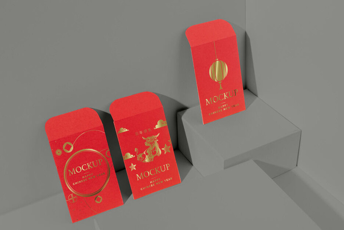 设计红包样机灰色背景