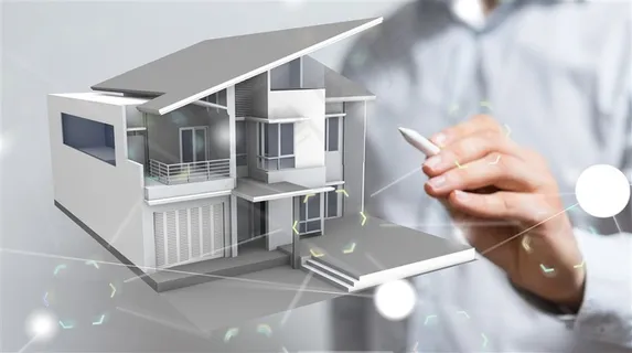 创意立体3D别墅建筑模型高清图片