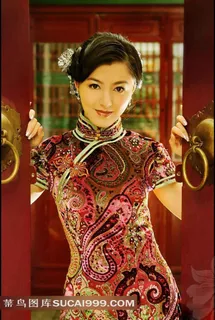 穿旗袍的优雅女子 穿旗袍的优雅女子