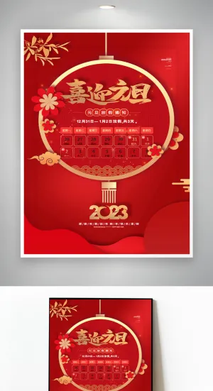 热闹元旦节促销图片