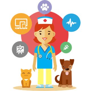 宠物护士卡通