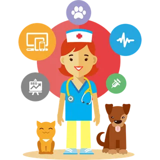 宠物护士卡通