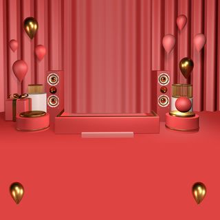 立体C4D场景电商首页主图直通车促销banner海报背景PSD素材