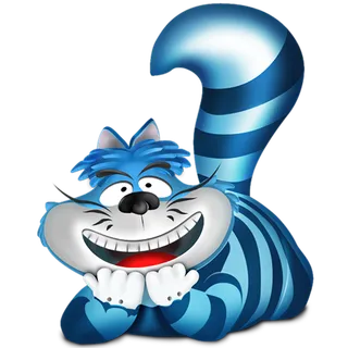 蓝色猫咪卡通素材