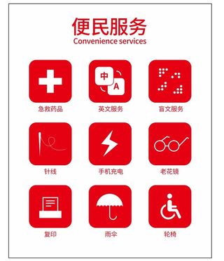 矢量便民服务标志