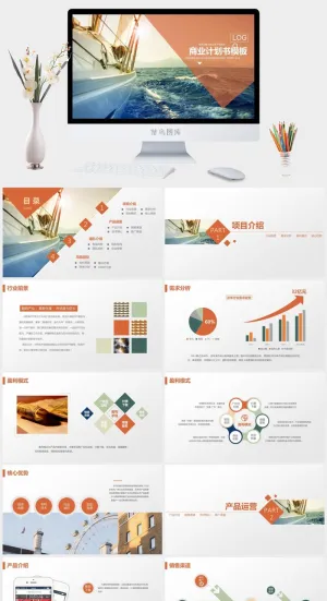 实用精品商业计划书PPT模板预览图