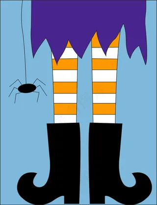 万圣节儿童卡通画图片