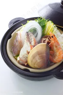 海鲜贝壳砂锅美食 海鲜贝壳砂锅美食