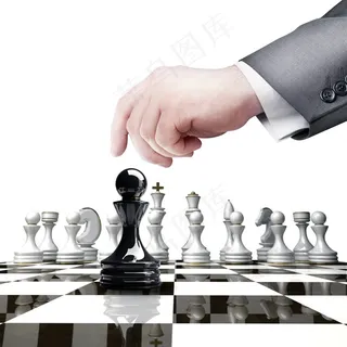 国际象棋系列 - 正在移动国际象棋进攻的手