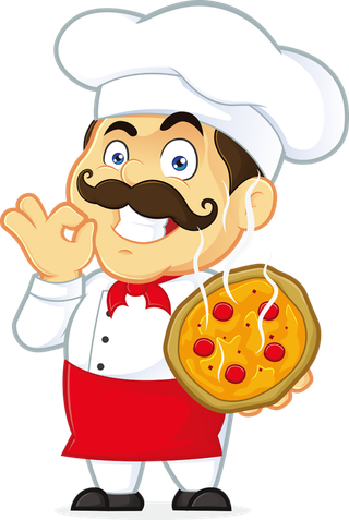 厨师披萨卡通