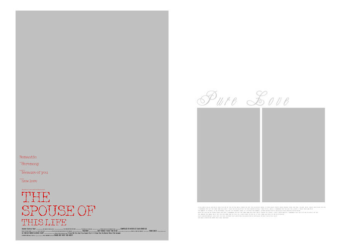 英文艺术字三张照片排版相册影集