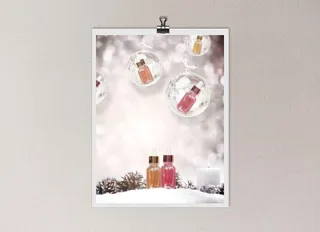 圣诞节销售化妆品海报