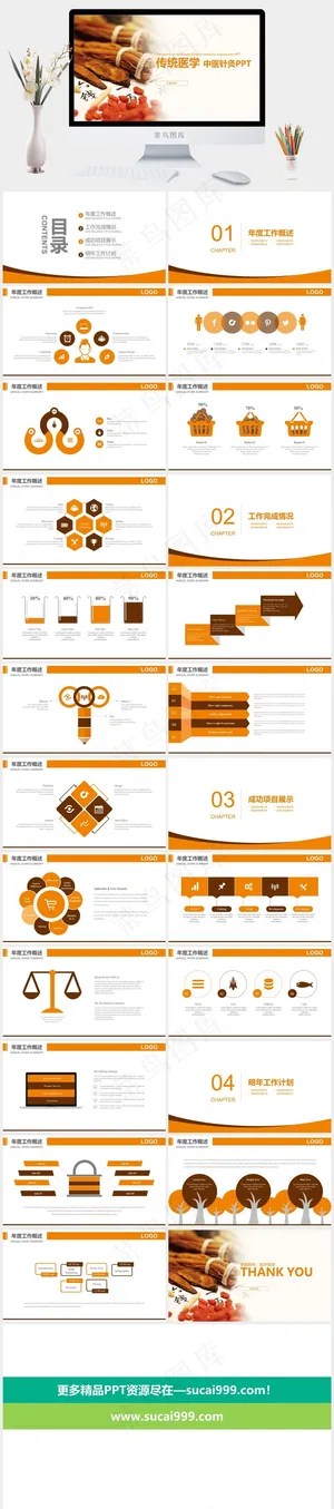 中药中医治病PPT模板ppt模版