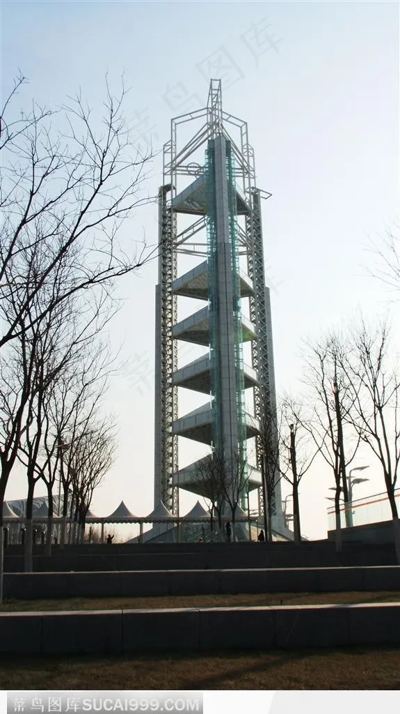 中国现代建筑-北京奥林匹克公园玲珑塔摄影图片
