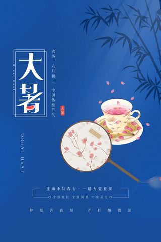传统节气大暑海报