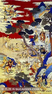 中国传统历史题材人物刺绣素材 中国传统历史题材人物刺绣素材