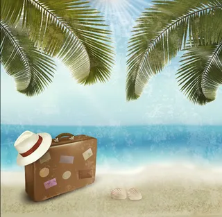 夏天海滩大海背景