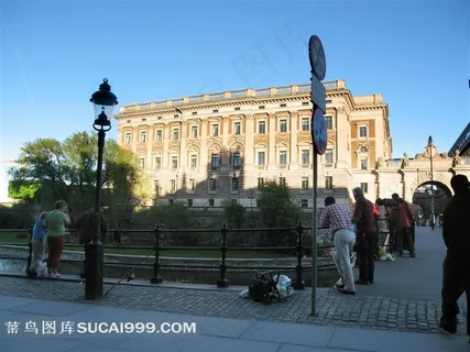 北欧国家瑞典首都斯德哥尔城市街景