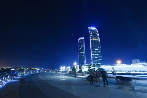 福建厦门双子塔建筑风景高清图