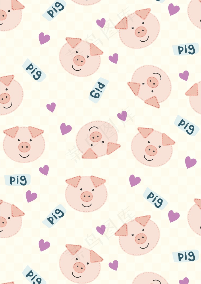 可爱小猪头 爱心