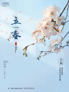 24节气立春春季新春春天海报模板PSD分层设计素材源文件模板