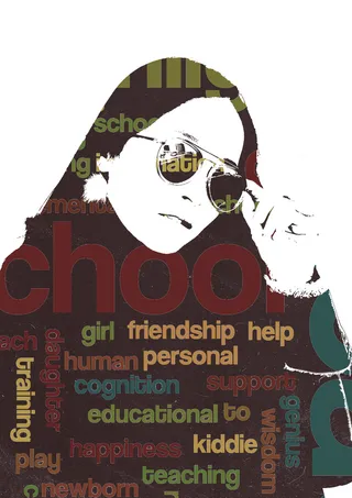 复古风人物文字海报