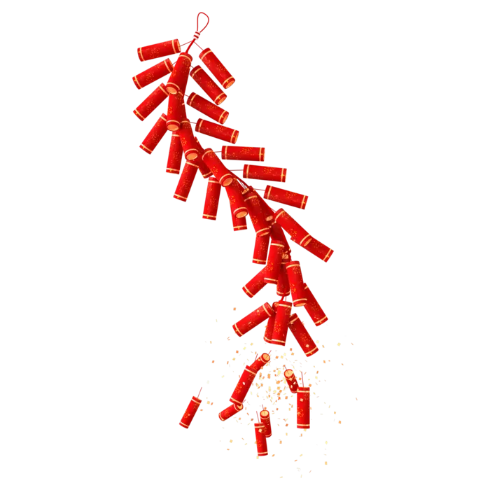 红色烟花爆竹免扣素材