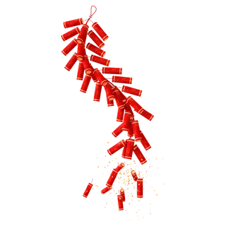 红色烟花爆竹免扣素材
