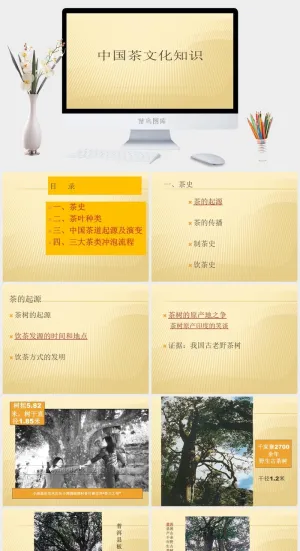饮茶茶道茶文化饮料茶水PPT模板
