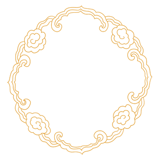 中国风中式传统祥云图案国潮古风边框云纹装饰元素PNG免抠素材图