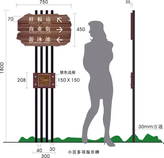 导视牌标识牌指示牌指引牌