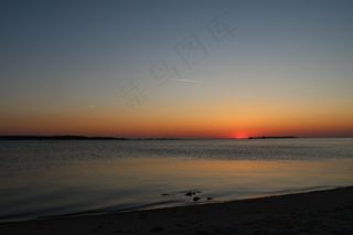 海上黄昏晚霞图片
