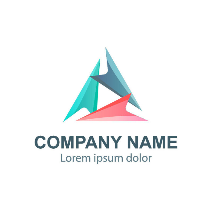 图标标识标志立体几何图形企业商标VI品牌LOGO设计模板AI矢量素材