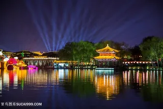 西安大唐芙蓉园灯光秀图片