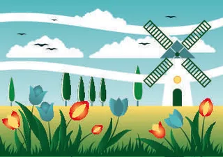 欢迎春天到花开风景