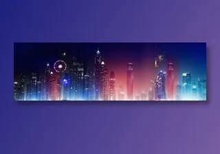 繁华都市烟花夜景图