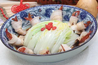 咸肉虾干娃娃菜 (3)