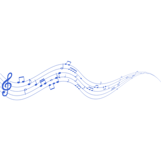 矢量唯美蓝色音乐符号线条装饰图片图案素材