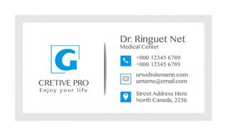 白色商务高级名片