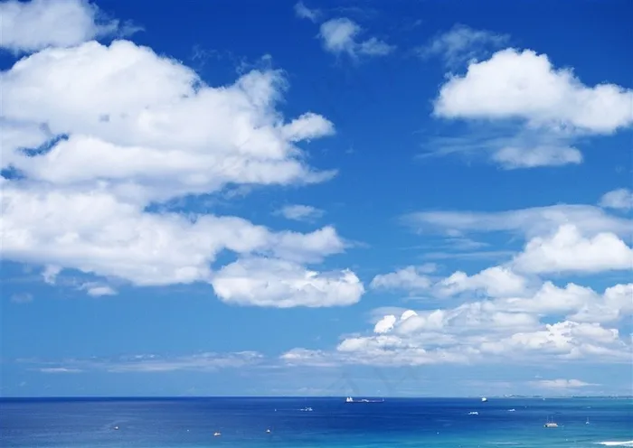 蓝天白云风景概念素材