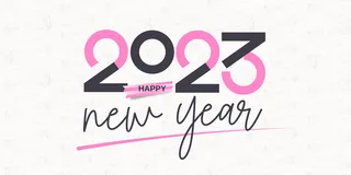 兔年2023黑紫色数字挂画