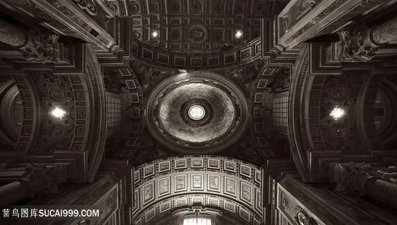 教堂建筑壁画壁纸