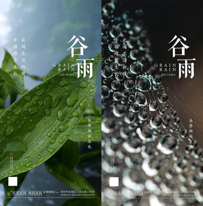 谷雨海报图片psd模版下载