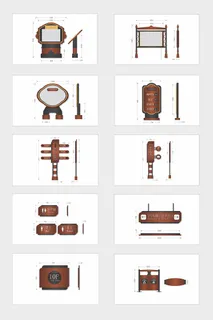 新中式木纹公园导视系统导视牌设计