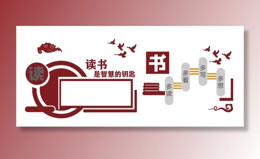 校园文化墙读书室文化墙