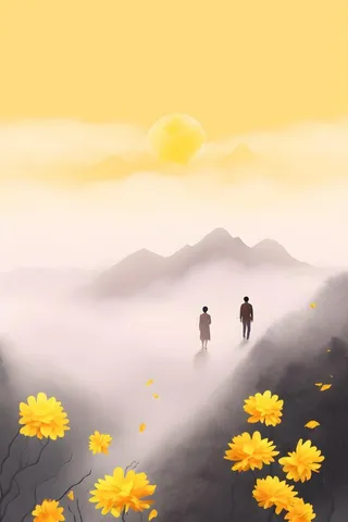 简约水墨风情意境插画背景