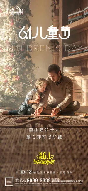 61六一儿童节创意活动宣传节日促销H5手机长图海报PS设计素材模板