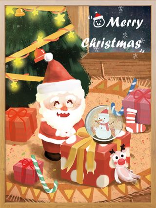 圣诞节卡通插画素材