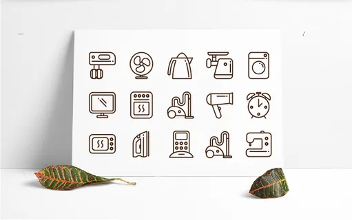 家用常见小家电小图标矢量文件 家用常见小家电小图标矢量文件